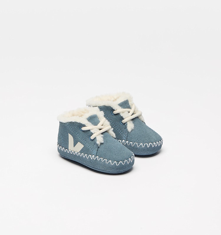 veja sneakers baby-winter-light-zz suede blue BA0321028 Top view