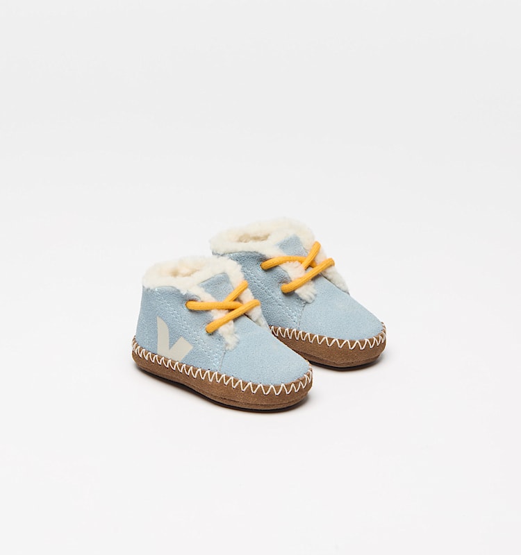 veja sneakers baby-winter-veja-x-milk suede blue MB0321175 Top view