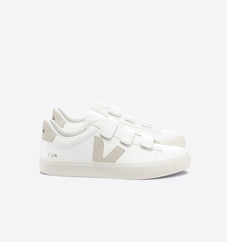 veja sneakers recife-logo pelle bianco RC0502919 Lateral view