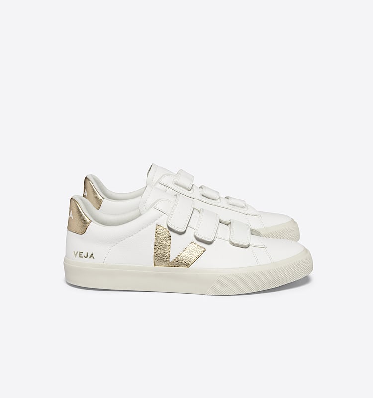 veja sneakers recife-logo pelle bianco RC0502762 Lateral view