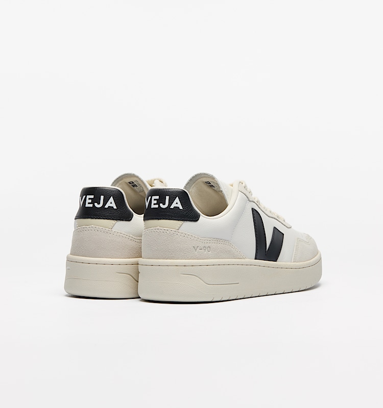 veja sneakers v-90 organic-cotton white VD2021061 Back view