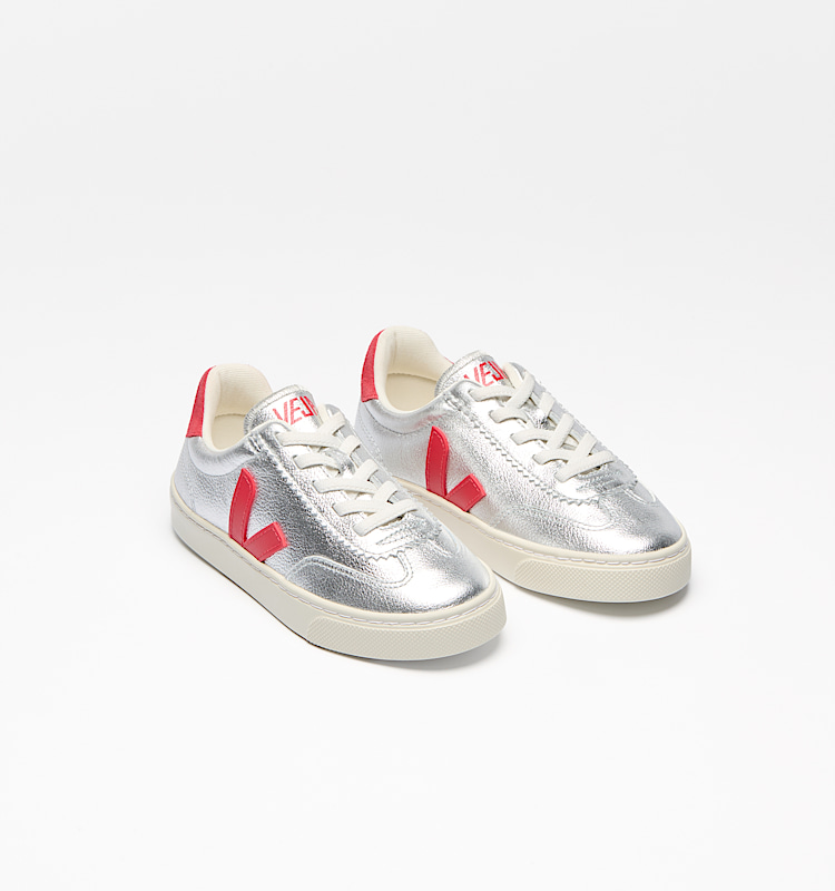 veja sneaker small-volley biologischer-baumwolle silber SY2021183 Top view