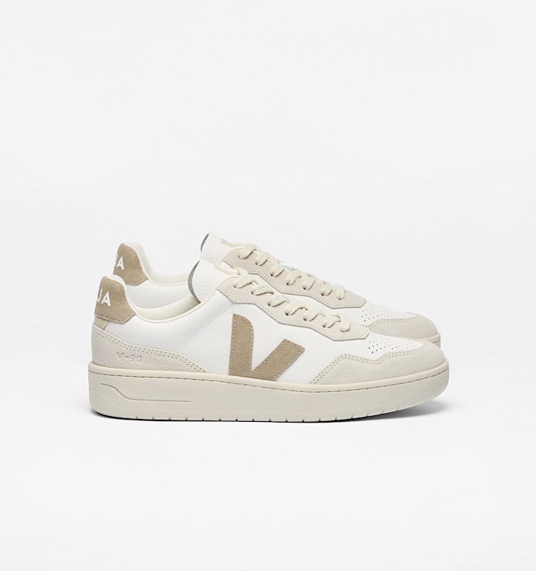 veja sneakers v-90 organic-cotton white VD2020909 Lateral view