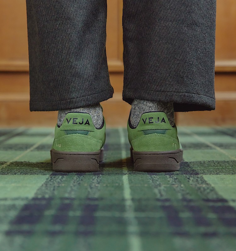 veja sneakers v-90 麂皮 绿色 VD0320928