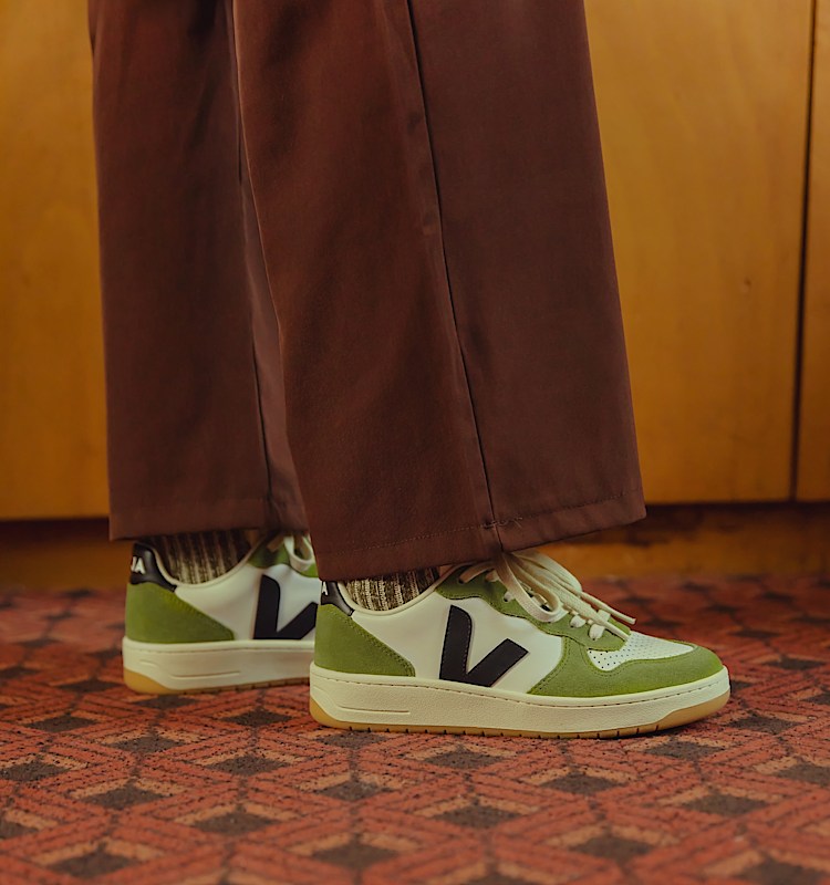 veja sneakers v-10-prime 皮革 绿色 VI0220866
