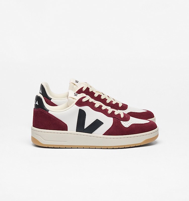 veja sneakers v-10-prime 皮革 红色 VI0220864 Lateral view