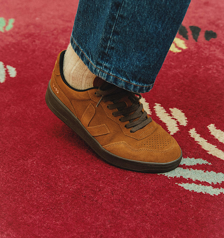 veja sneakers v-90 麂皮 褐色 VD0320929