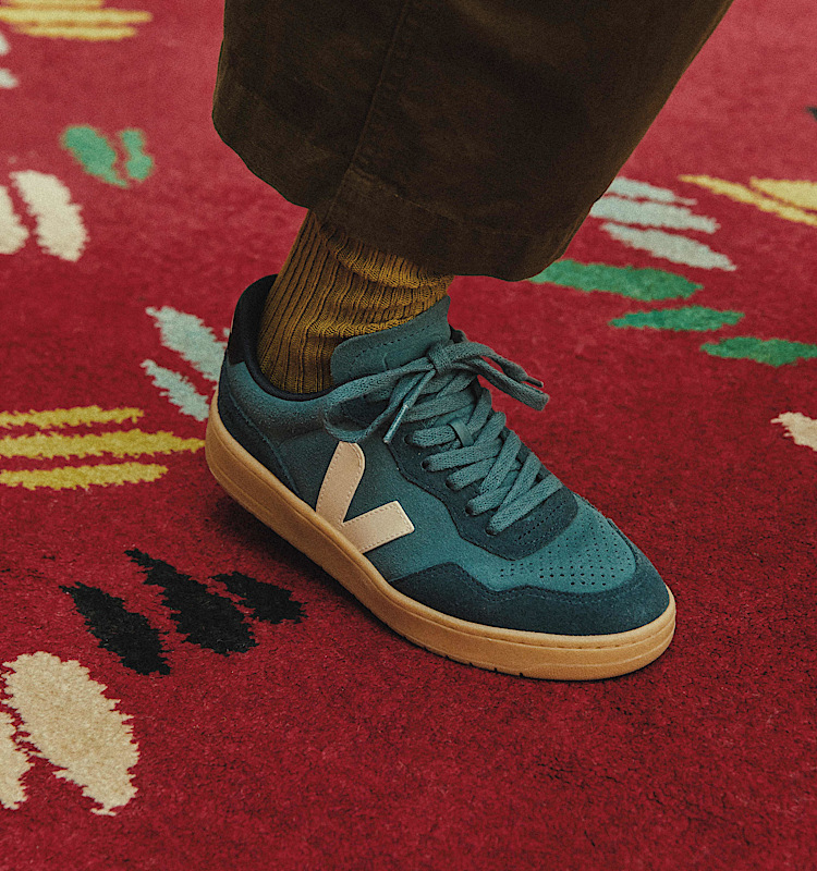 veja sneakers v-90 麂皮 蓝色 VD0303848