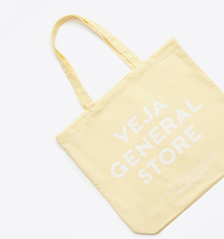 veja sneakers tote-bag 有机棉 黄色 AA0100024 Top view