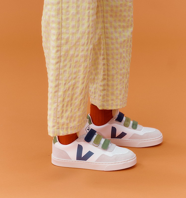 veja zapatillas small-v-90 cuero-orgánico multicolor SX2021010