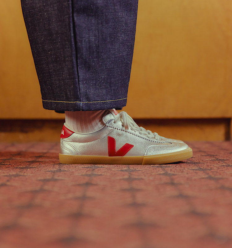 veja sneakers volley 有机皮革 银色 VO2020881