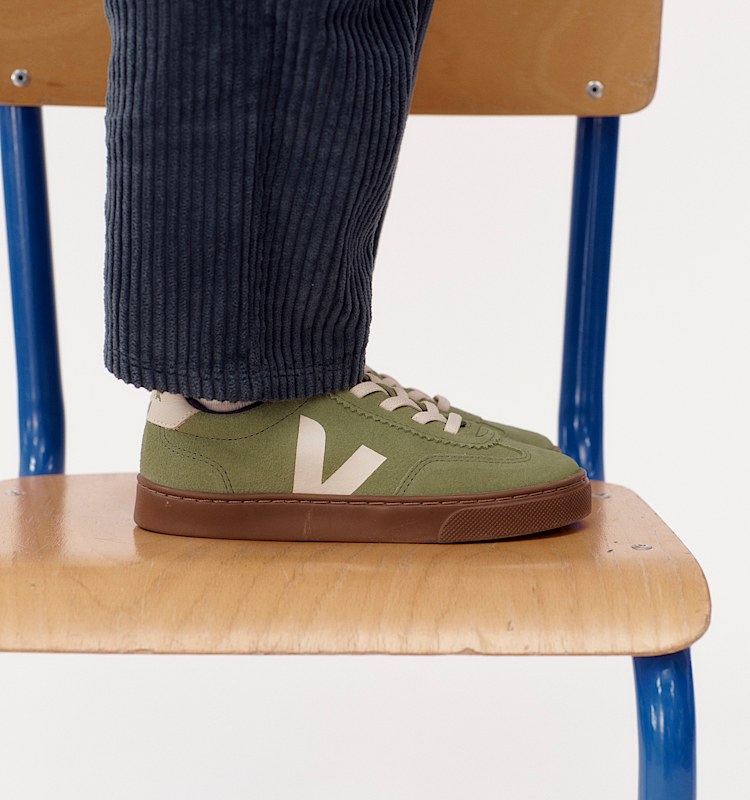 veja sneakers small-volley suede green SY0321018