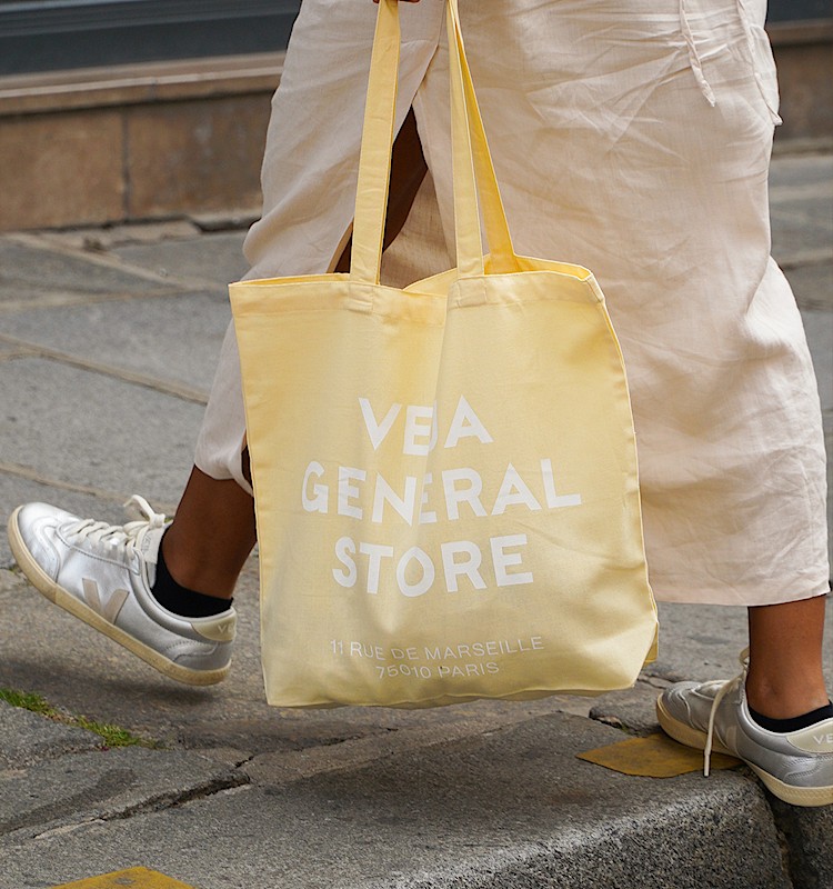 veja baskets tote-bag coton-biologique jaune AA0100024