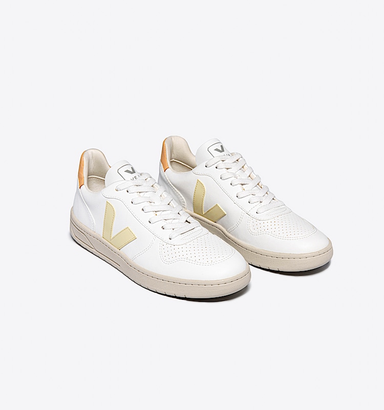 veja sneakers v-10 vegan white vx0703103 Top view