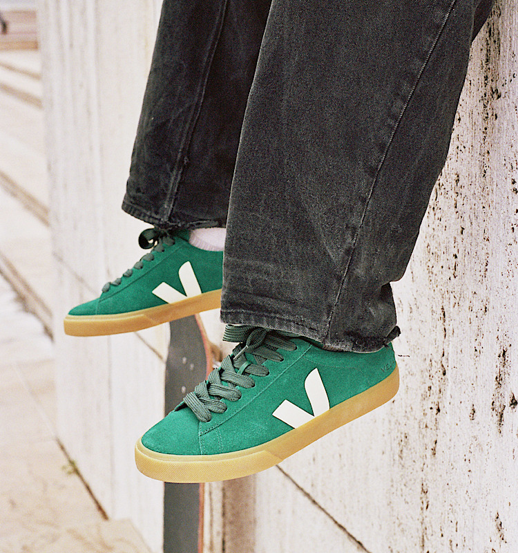 veja sneakers campo suede green cp0303695