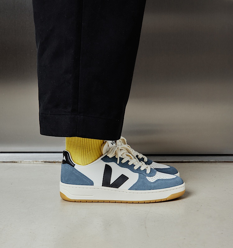 veja sneakers v-10-prime leather blue vi0220863