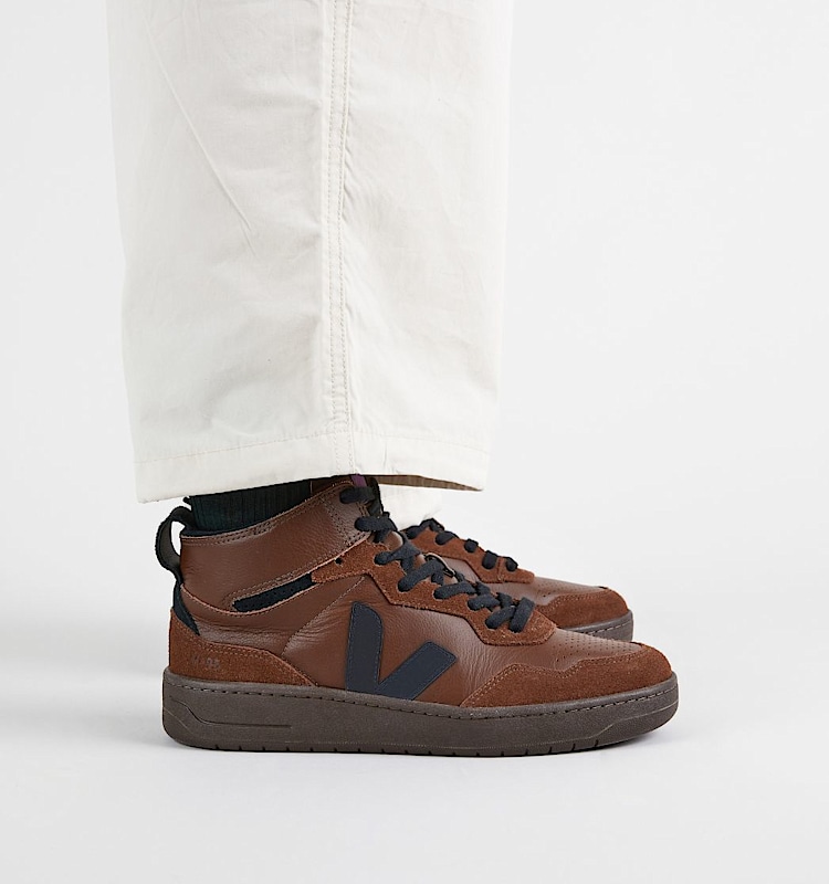 veja zapatillas v-95 cuero-orgánico marrón qz2003688